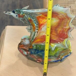 Source Unknown Multicolor Glass Art Piece